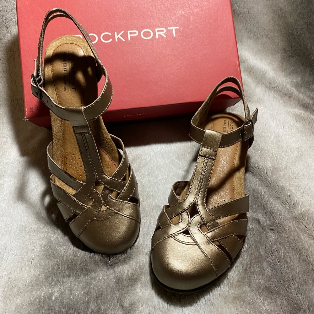 Rockport Cobb Hill pewter leather size 6.5